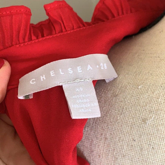 Chelsea 28 red dress pleated - Picture 7 of 8